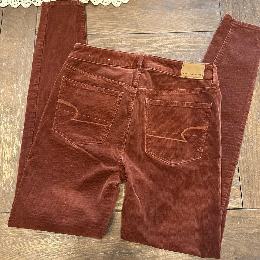 American Eagle Outfitters Women's Corduroy Jeans - Rust - Picture 3 of 3